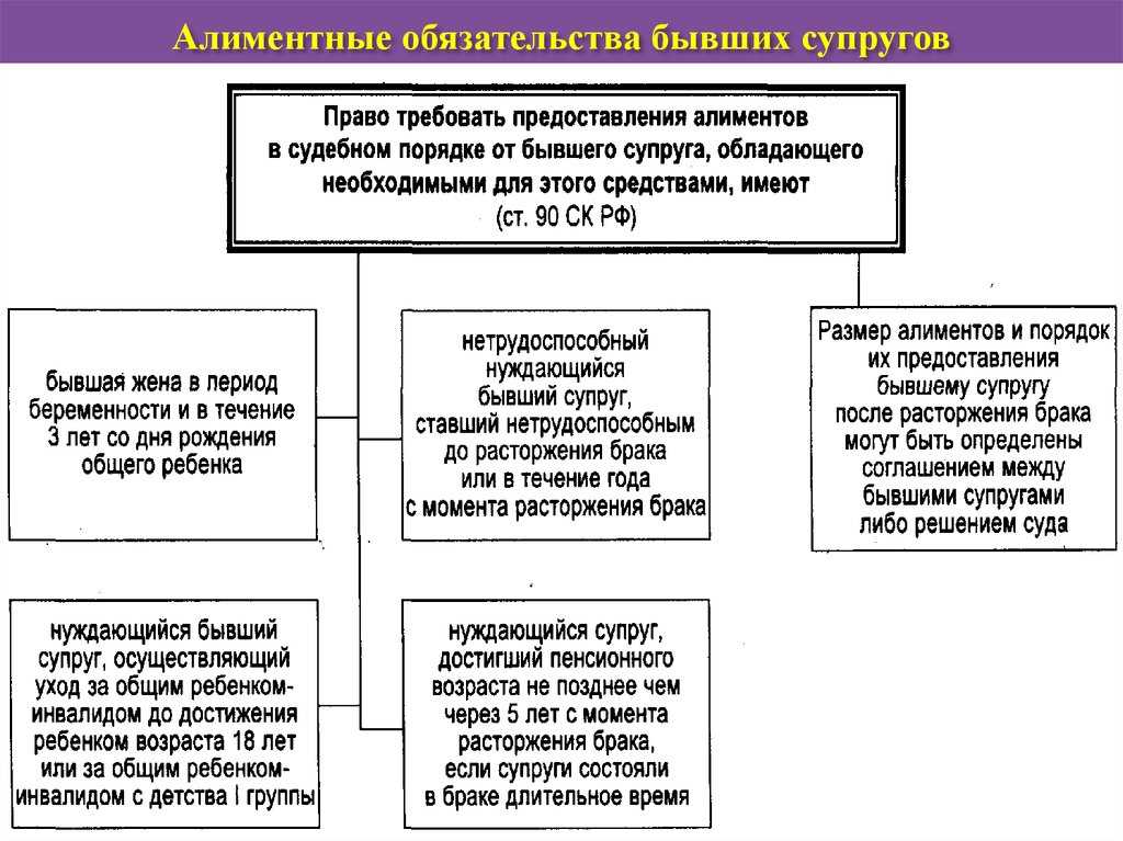 В чем выражаются алиментные обязательства кратко